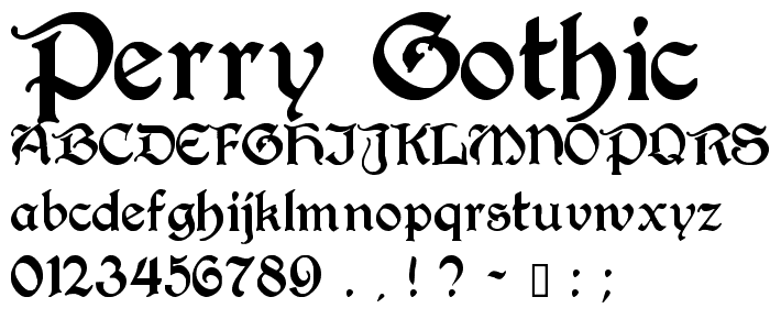 Perry Gothic font
